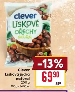 Billa Clever Lísková jádra natural nabídka