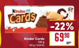 Billa Kinder Cards nabídka
