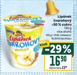 Billa Lipánek tvarohový -30% cukru nabídka