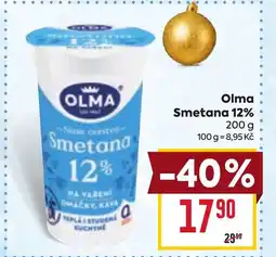 Billa OLMA Smetana 12% nabídka