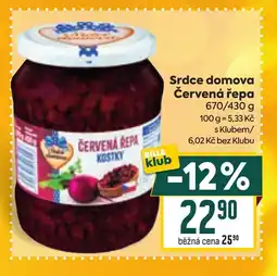 Billa Srdce domova Červená řepa nabídka