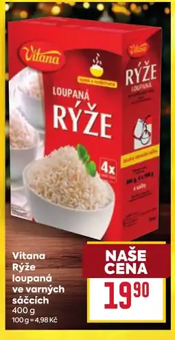 Billa Vitana Rýže loupaná ve varných sáčcích nabídka