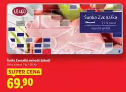 Lidl Šunka Zvonařka nejvyšší jakosti nabídka