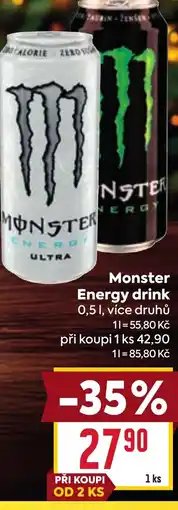 Billa Monster Energy drink nabídka