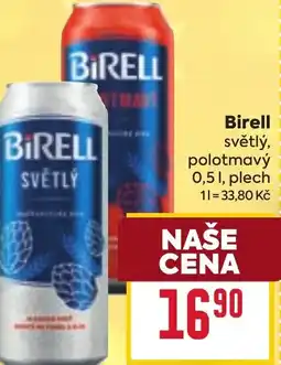 Billa Birell světlý, polotmavý nabídka