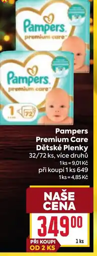 Billa Pampers Premium Care Dětské Plenky nabídka