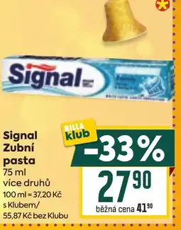 Billa Signal Zubní pasta nabídka