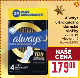 Billa Always ultra quatro dámské vložky nabídka