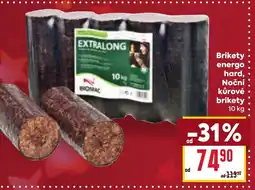 Billa Brikety energo hard, Noční kůrové brikety nabídka