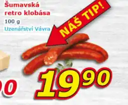 ESO MARKET Šumavská retro klobása nabídka