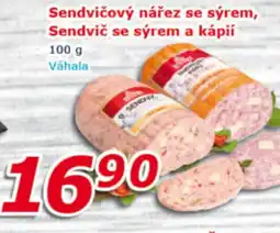 ESO MARKET Sendvičový nářez se sýrem, sendvič se sýrem a kápií nabídka