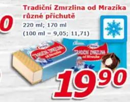 ESO MARKET Tradiční zmrzlina od mrazíka různé příchutě nabídka