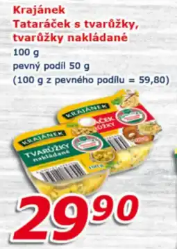 ESO MARKET Krajánek tataráček s tvarůžky, tvarůžky nakládané nabídka