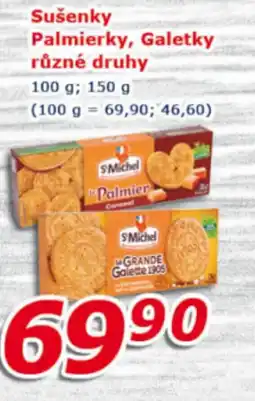 ESO MARKET Sušenky palmierky, galetky různé druhy nabídka