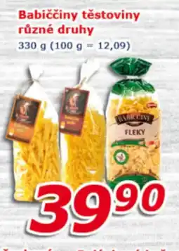 ESO MARKET Babiččiny těstoviny různé druhy nabídka