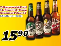 ESO MARKET Velkopopovický kozel 11, řezaný 11, černý, gambrinus patron 12 nabídka