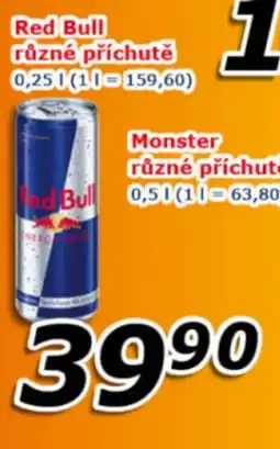 ESO MARKET RED BULL Různé příchutě nabídka