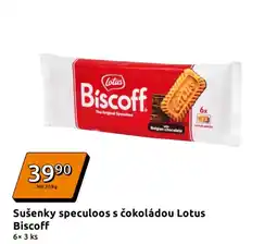 Action Sušenky speculoos s čokoládou lotus biscoff nabídka