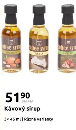 Action Kávový sirup nabídka