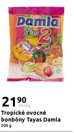 Action Tropické ovocné bonbóny tayas damla nabídka