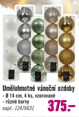 Hornbach Umělohmotné vánoční ozdoby nabídka
