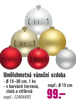 Hornbach Umělohmotná vánoční ozdoba nabídka