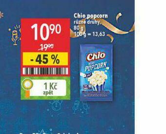 Globus Chio popcorn nabídka
