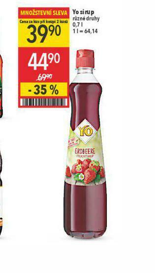Globus Yo sirup nabídka