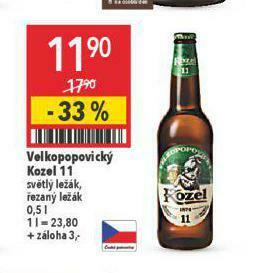 Globus Pivo velkopopovický kozel 11 nabídka