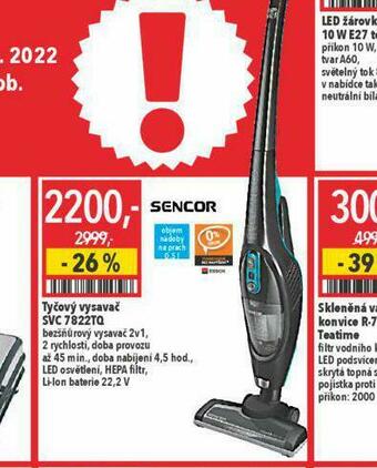 Globus Tyčový vysavač sencor nabídka
