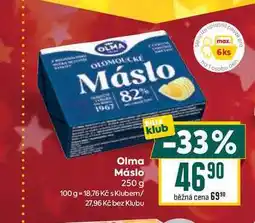 Billa Olma Máslo 250 g nabídka