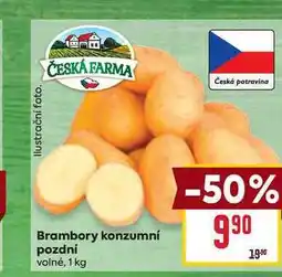 Billa Brambory konzumní pozdní volné, 1 kg nabídka