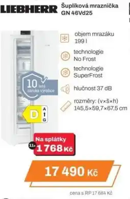 Expert LIEBHERR Šuplíková mraznička GN 46Vd25 nabídka