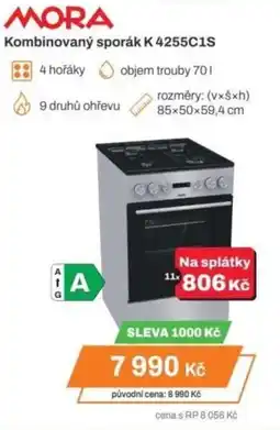 Expert MORA Kombinovaný sporák K 4255C1S nabídka