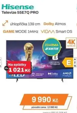 Expert Hisense Televize 55E7Q PRO nabídka
