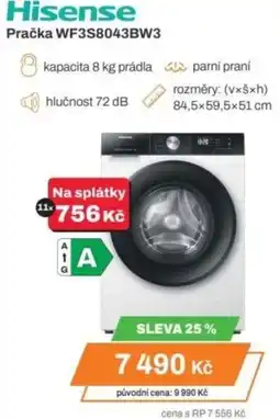 Expert Hisense Pračka WF3S8043BW3 nabídka