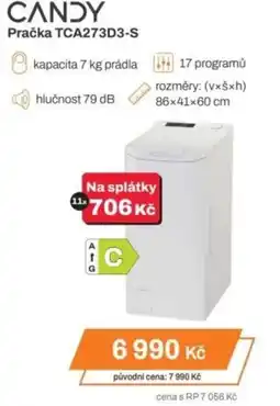 Expert CANDY Pračka TCA273D3-S nabídka