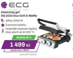 Expert ECG Elektrický gril KG 2033 Duo Grill & Waffle nabídka
