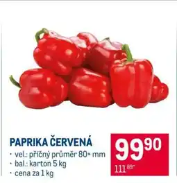 Makro Paprika červená nabídka
