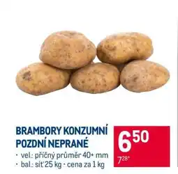 Makro Brambory konzumní pozdní neprané nabídka