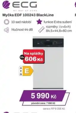 Expert ECG Myčka EDF 100243 BlackLine nabídka