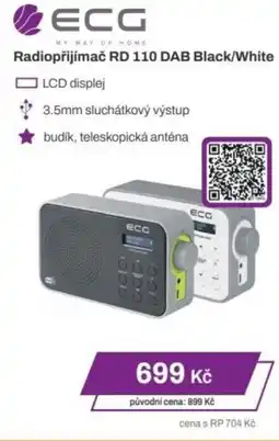 Expert ECG Radiopřijímač RD 110 DAB Black/White nabídka