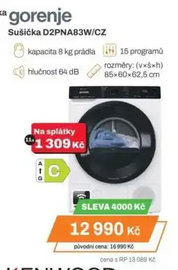 Expert Gorenje Sušička D2PNA83W/CZ nabídka