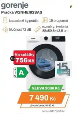 Expert Gorenje Pračka W2NHEI62SAS nabídka