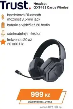Expert Trust Headset GXT493 Carus Wireles nabídka