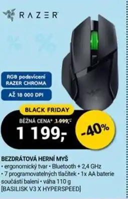 Planeo Elektro RAZER Bezdrátová herní myš nabídka