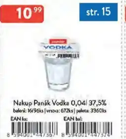 Qanto Nakup Panák Vodka 37,5% nabídka