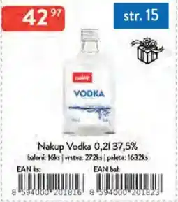 Qanto Nakup Vodka 37,5% nabídka