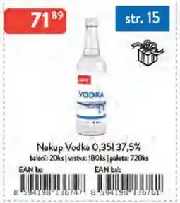 Qanto Nakup Vodka 37,5% nabídka