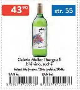 Qanto Galerie Muller Thurgau bilé vino, suché nabídka